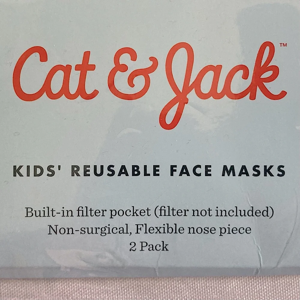 ⭐️ Cat & Jack 100% Cotton Kids Reusable Face Masks 2 Pack